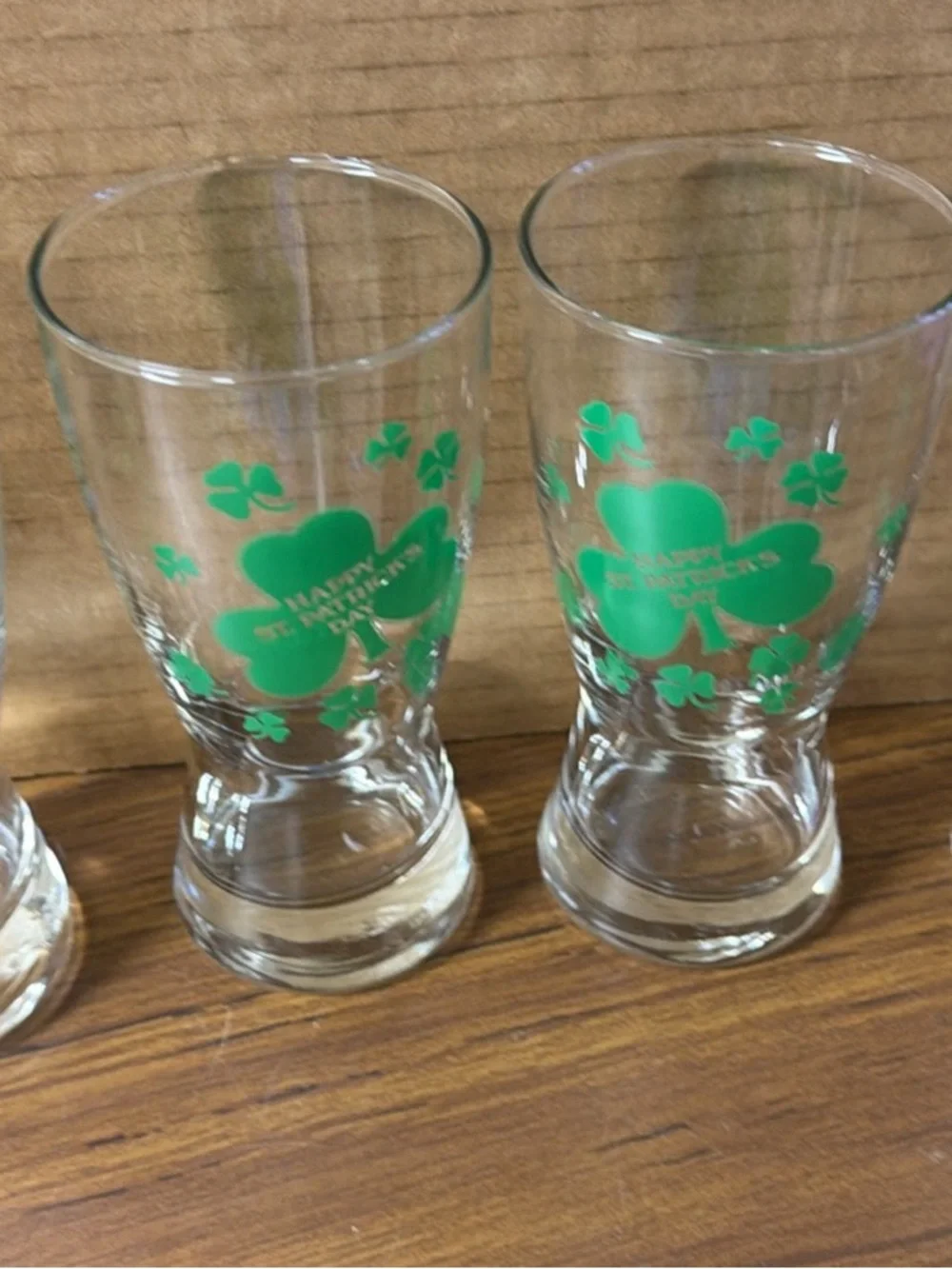 St. Patrick's Day Green Shamrock Glasses ☘️☘️